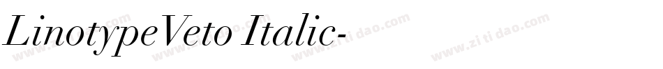 LinotypeVeto Italic字体转换